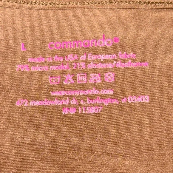 Commando Butter Tank Lounge Suit Jumpsuit Romper Tan Nude Size L airport outfit - Picture 5 of 6